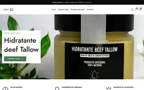 Libre D - Beef Tallow Skincare Store — Websites & Stores sample by EcomSharks